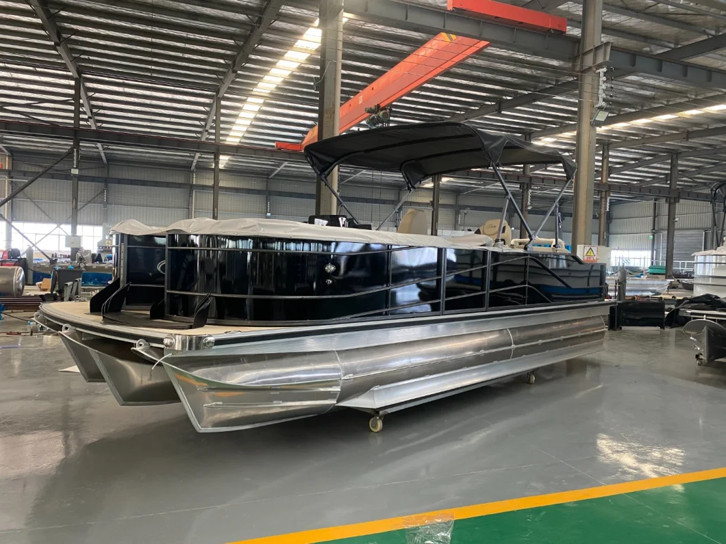 Customized Aluminum Welded Party Pleasure Pontoon Boats for Sale