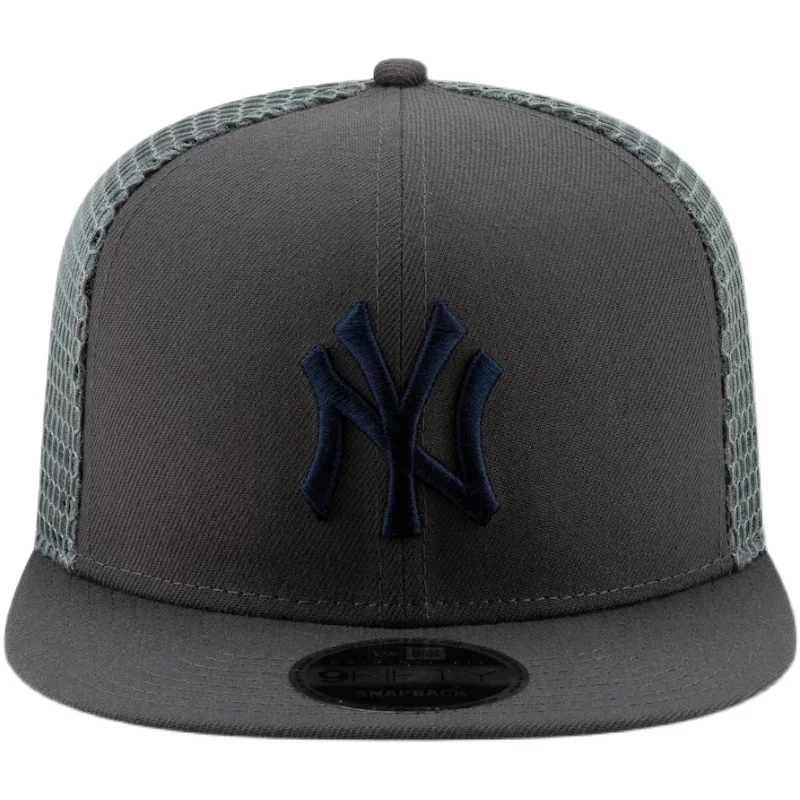 Embroidery Snapback Hat with Mesh Flat Peak Baseball Cap 6 Panel Cotton Hip Hop Customized Fashion Sports Caps Hats