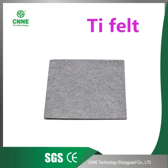 Feltro personalizzato in fibra di titanio puro Gr1 per cella elettrolitica/elettrolizzatore/cella elettrolitica/ionizzatore d'acqua